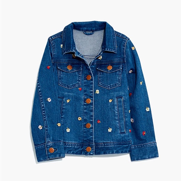 Madewell Other - Madewell girls embroidered jean jacket. Sz 10
